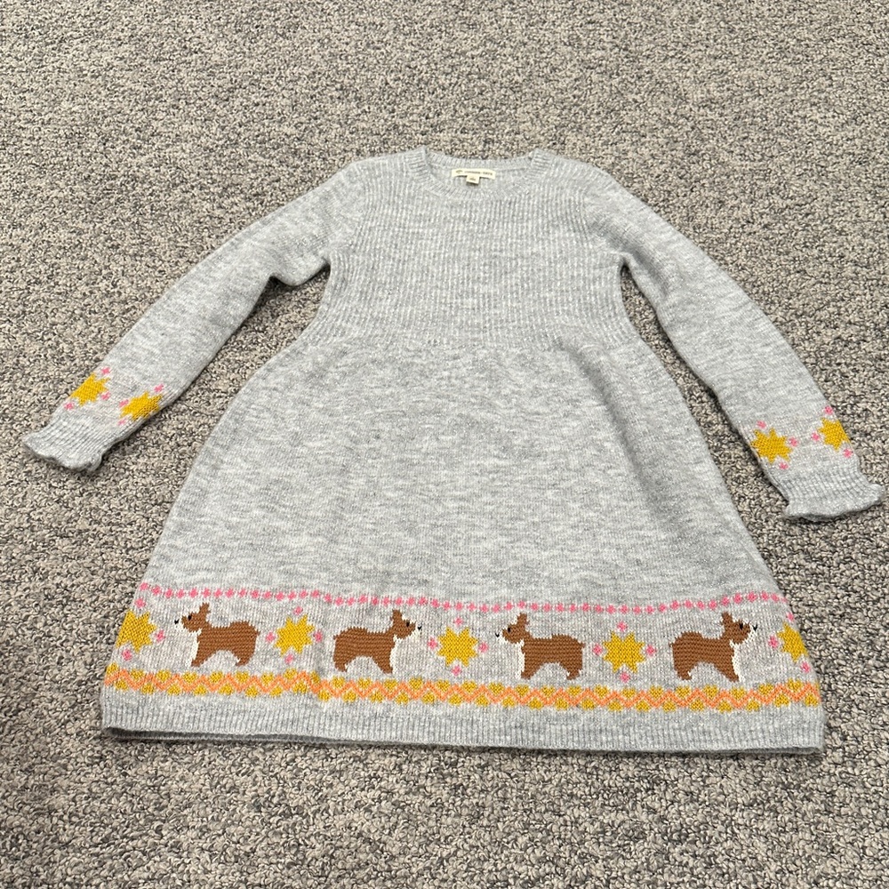 Tucker + Tate Gray Knit Dress with Animal Design